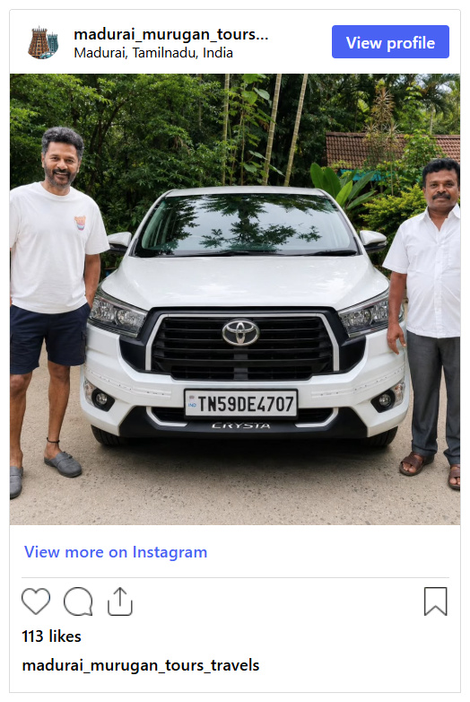 Instagram post from @madurai_murugan_tours_travels